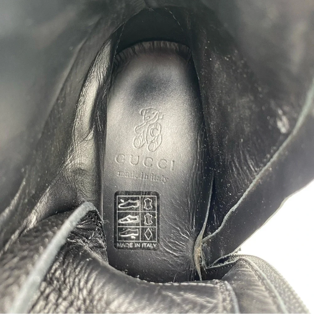 Gucci‎ Kids Black Lace Up Boots Size 32